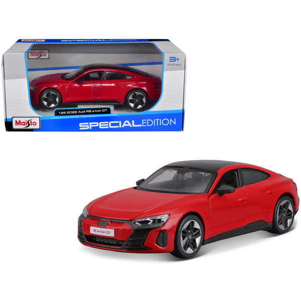 2022 Audi RS e-Tron GT Red with Black Top and Sunroof "Special Edition" Series 1/25 Diecast Model Car by Maisto