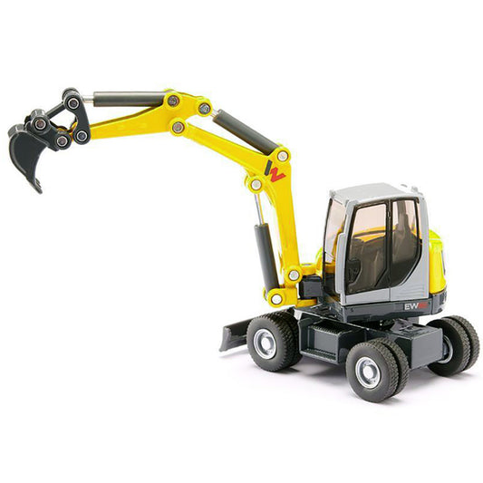 Wacker Neuson EW65 Mobile Excavator Yellow and Gray 1/50 Diecast Model by Siku