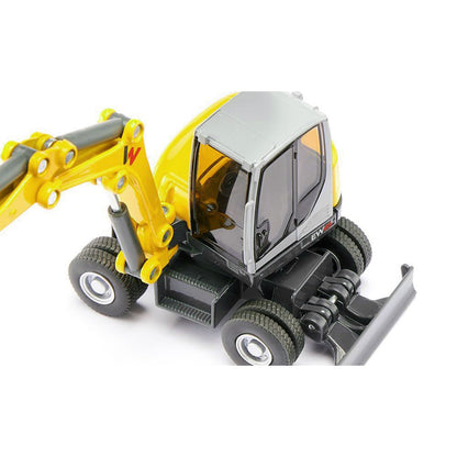 Wacker Neuson EW65 Mobile Excavator Yellow and Gray 1/50 Diecast Model by Siku