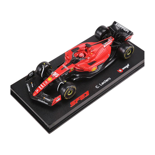 Ferrari SF-23 #16 Charles Leclerc "Formula One F1 World Championship" (2023) with Display Case "Formula Racing" Series 1/43 Diecast Model Car by Bburago