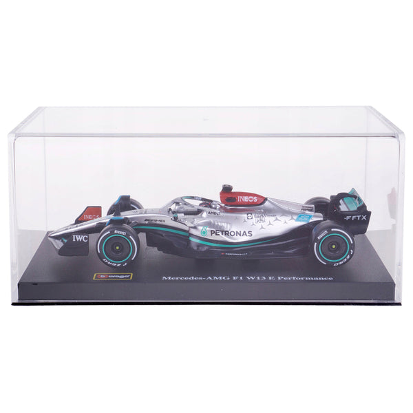 Mercedes-AMG F1 W13 E Performance #63 George Russell "F1 Formula One World Championship" (2022) with Display Case 1/43 Diecast Model Car by Bburago