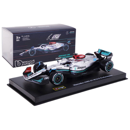 Mercedes-AMG F1 W13 E Performance #63 George Russell "F1 Formula One World Championship" (2022) with Display Case 1/43 Diecast Model Car by Bburago