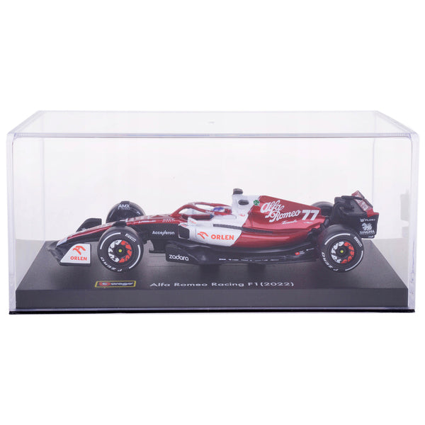 Alfa Romeo C42 #77 Valtteri Bottas F1 Formula One "Bahrain Grand Prix" (2022) with Display Case 1/43 Diecast Model Car by Bburago