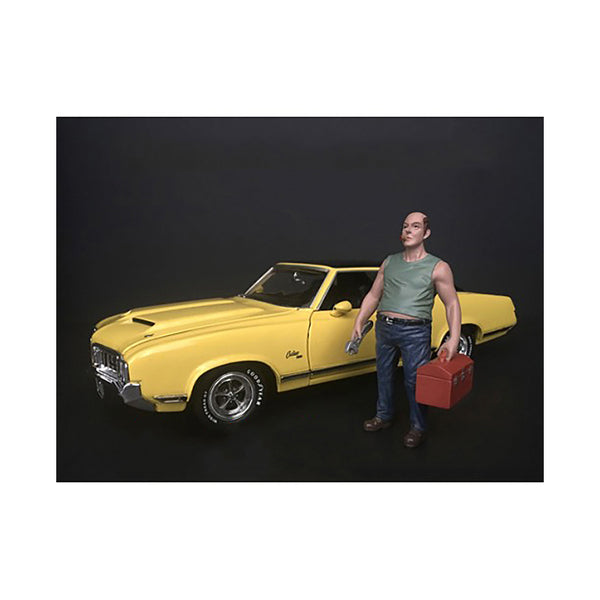 Mechanic Sam with Tool Box Figurine for 1/24 Scale Models by American Diorama