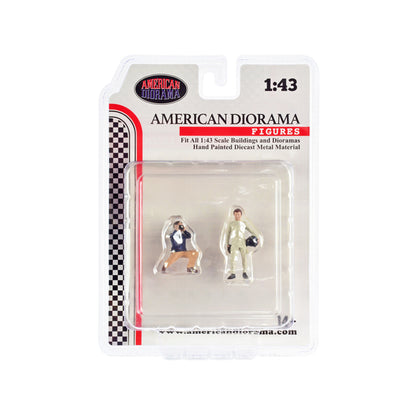 "Race Day" Two Diecast Figures Set 1 for 1/43 Scale Models by American Diorama