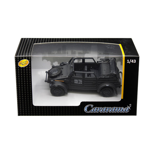 Volkswagen Kubelwagen Convertible K Type 82 Black 1/43 Diecast Model Car by Cararama