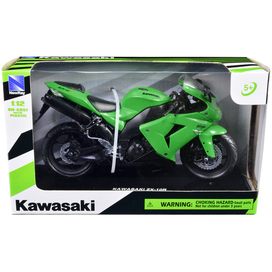 Kawasaki ZX-10R Ninja Motorcycle Green 1/12 Diecast Model by New Ray