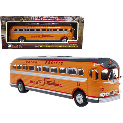 1948 GM PD-4151 Silversides Coach Bus "Union Pacific: Road of the Steamliners" "Vintage Bus & Motorcoach Collection" 1/43 Diecast Model by Iconic Replicas