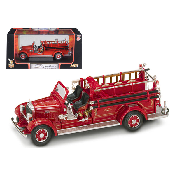 1935 Mack Type 75BX Fire Engine Red 1/43 Diecast Model Car by Road Signature