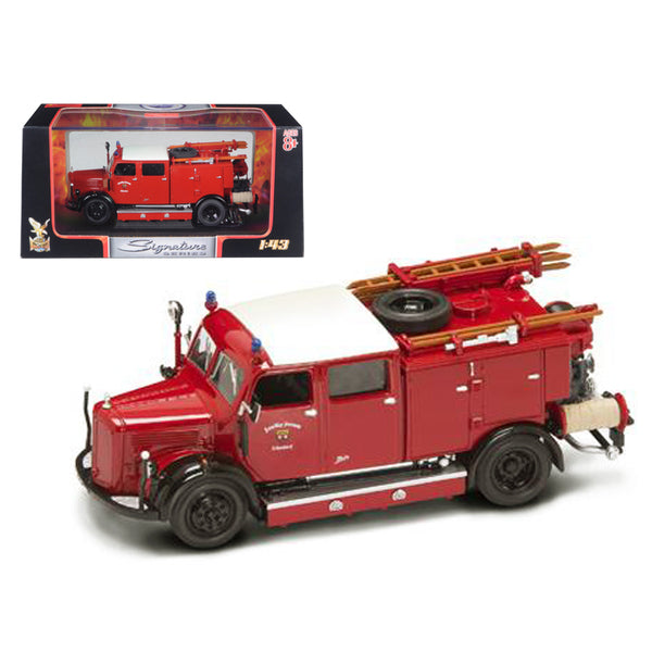 1950 Mercedes Benz TLF-15 Fire Engine Red 1/43 Diecast Model by Road Signature