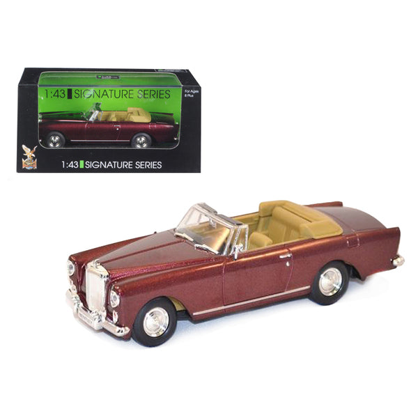 1961 Bentley Continental S2 Park Ward DHC Convertible Burgundy 1/43 Diecast Car Model by Road Signature