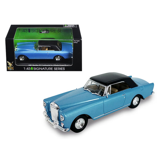 1961 Bentley Continental S2 Park Ward Blue 1/43 Diecast Model Car by Road Signature