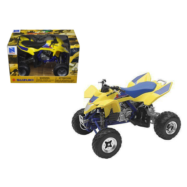 Suzuki Quad Racer R450 ATV Yellow and Blue 1/12 Diecast Model by New Ray