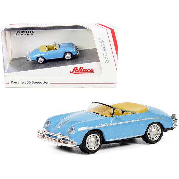 Porsche 356 Speedster Light Blue 1/87 (HO) Diecast Model Car by Schuco