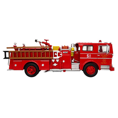 1973 Ward LaFrance Ambassador Fire Engine "Los Angeles County Fire Department" LA County FD (LACFD) "Emergency! 50th Anniversary" (1972-2022) Limited Edition to 3000 pieces Worldwide 1/50 Diecast Model by Iconic Replicas