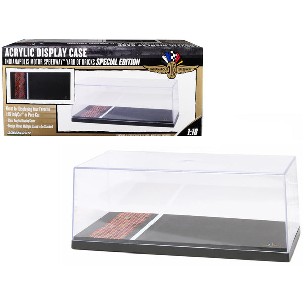 Special Edition Collectible Display Show Case for 1/18 Car Models with Plastic Base Yard of Bricks "Indianapolis Motor Speedway" by Greenlight