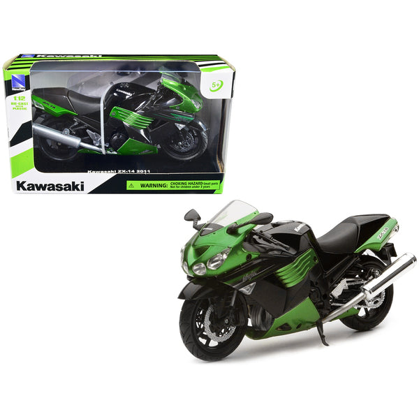 2011 Kawasaki ZX-14 Ninja Green Motorcycle Model 1/12 by New Ray