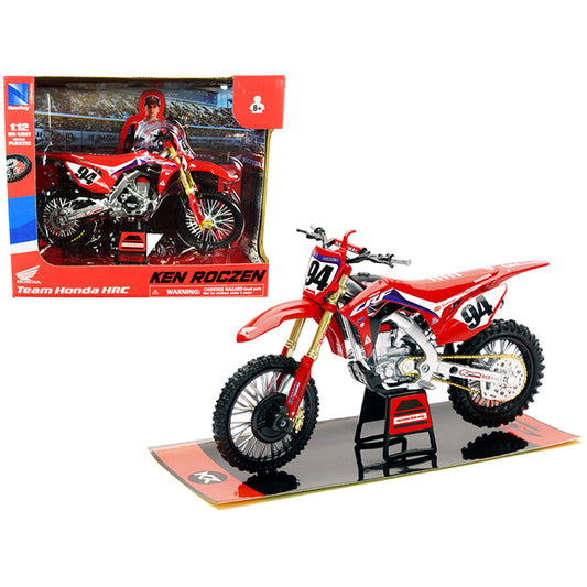 Honda CRF450R #94 Ken Roczen Red "Honda HRC Team" Race Bike 1/12 Diecast Motorcycle Model by New Ray