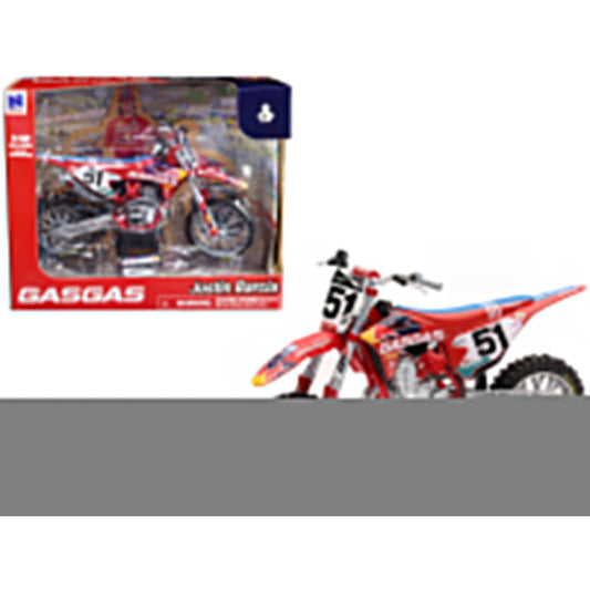 GasGas MC 450F Motorcycle #51 Justin Barcia "GasGas Factory Racing - Red Bull" 1/12 Diecast Model by New Ray