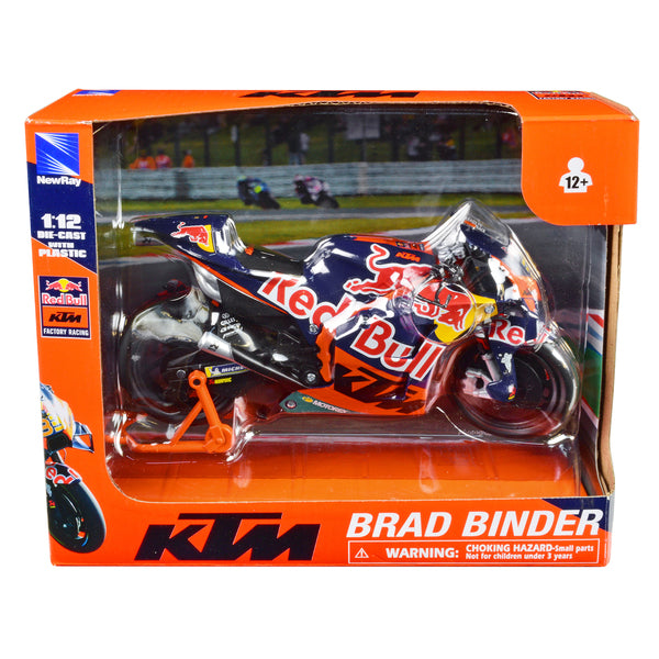 KTM RC16 Motorcycle #33 Brad Binder MotoGP "Red Bull KTM Factory Racing" 1/12 Diecast Model by New Ray