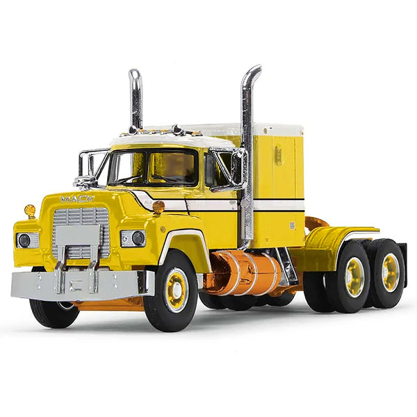 Mack R Sleeper Trio Set of 3 Truck Tractors in Red Blue and Yellow 1/64 Diecast Models by DCP/First Gear