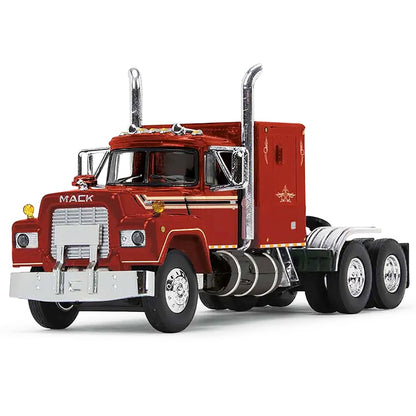 Mack R Sleeper Trio Set of 3 Truck Tractors in Red Blue and Yellow 1/64 Diecast Models by DCP/First Gear