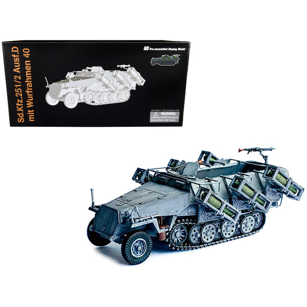 German Sd.Kfz. 251/2 Ausf.D mit Wurfrahmen 40 MRL (Multiple Rocket Launcher) Vehicle Gray "NEO Dragon Armor" Series 1/72 Plastic Model by Dragon Models