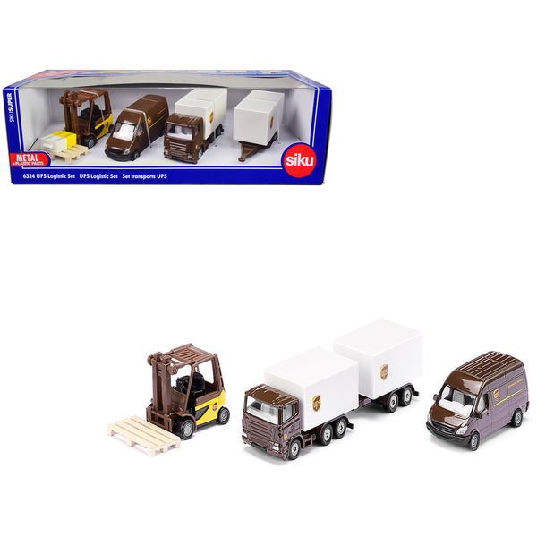 "UPS Logistics" Set of 3 Pieces Diecast Models by Siku