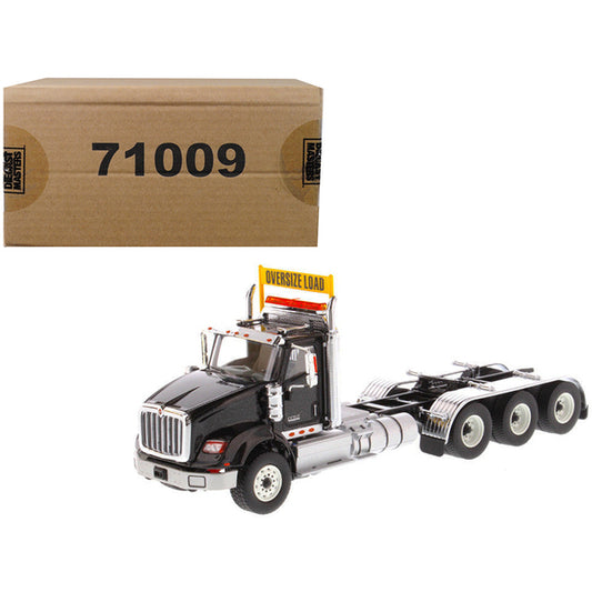 International HX620 Day Cab Tridem Tractor Black 1/50 Diecast Model by Diecast Masters