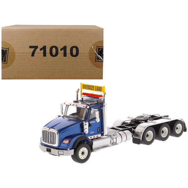 International HX620 Day Cab Tridem Tractor Blue 1/50 Diecast Model by Diecast Masters