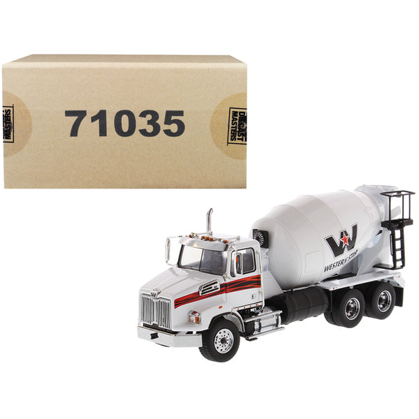 Western Star 4700 SB Concrete Mixer Truck White 1/50 Diecast Model by Diecast Masters