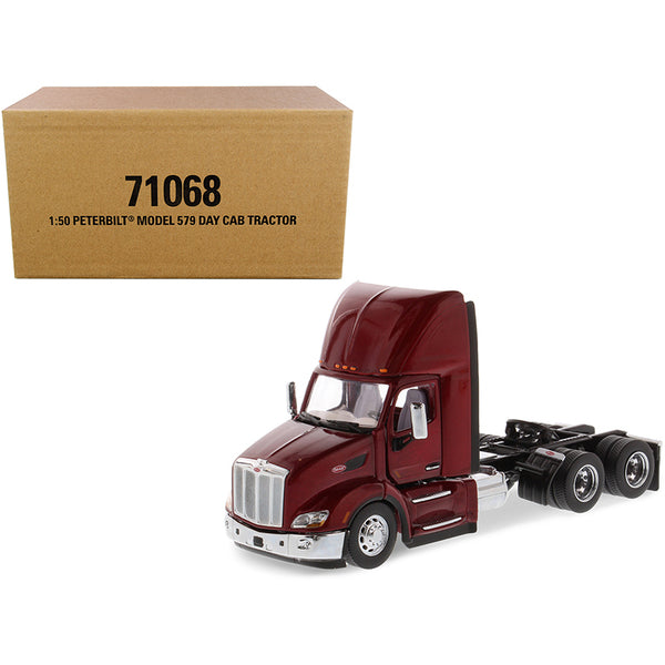 Peterbilt 579 Day Cab Truck Tractor Legendary Red "Transport Series" 1/50 Diecast Model by Diecast Masters