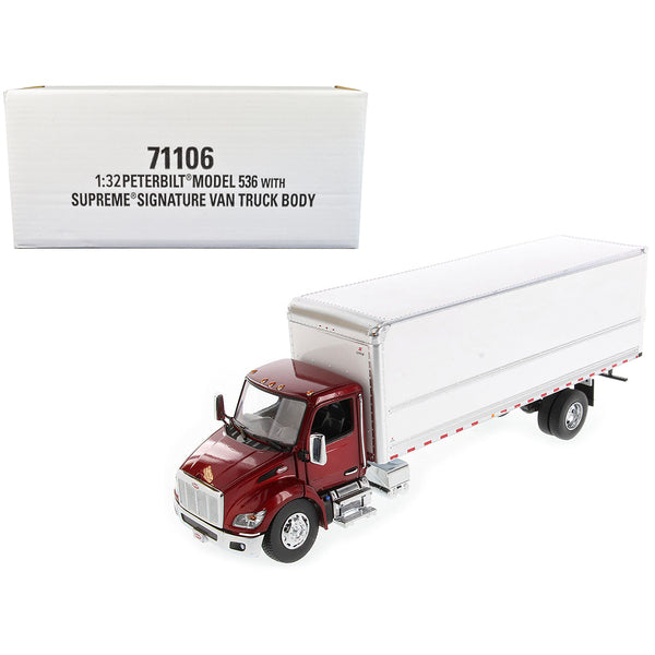 Peterbilt 536 Truck with Supreme Signature Van Body Red Metallic "Transport Series" 1/32 Diecast Model by Diecast Masters