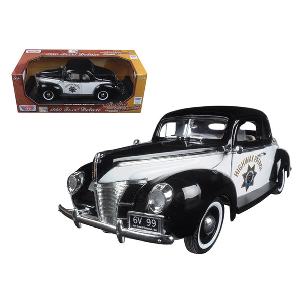 1940 Ford Coupe Deluxe California Highway Patrol CHP "Timeless Classics" 1/18 Diecast Model Car by Motormax