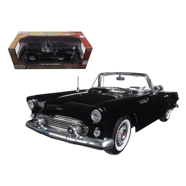 1956 Ford Thunderbird Black "Timeless Classics" 1/18 Diecast Model Car by Motormax