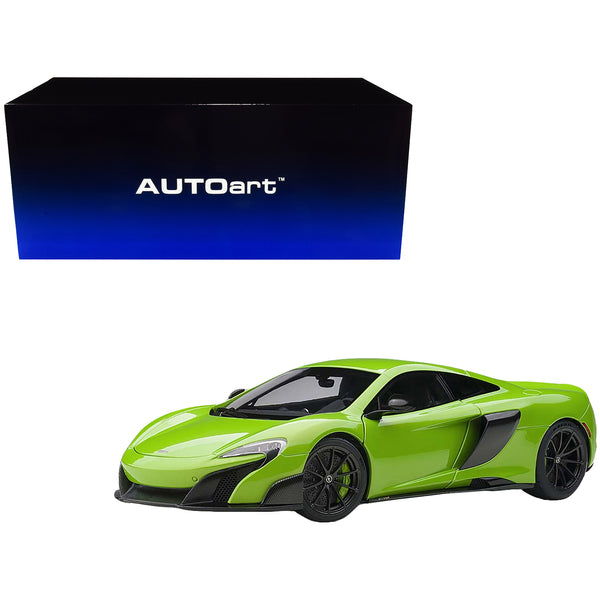 Mclaren 675LT Napier Green with Black Wheels 1/18 Model Car by Autoart