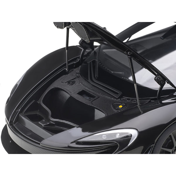 McLaren P1 Fire Black with Red and Black Interior 1/18 Model Car by Autoart