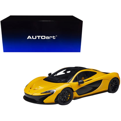 McLaren P1 Volcano Yellow with Yellow and Black Interior 1/18 Model Car by Autoart