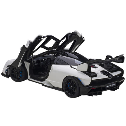 Mclaren Senna Vision Pure White and Black 1/18 Model Car by Autoart