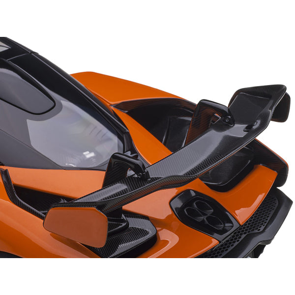 Mclaren Senna Trophy Mira Orange and Black with Carbon Accents 1/18 Model Car by Autoart