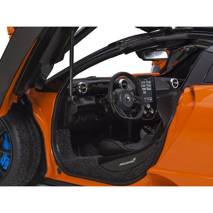 Mclaren Senna Trophy Mira Orange and Black with Carbon Accents 1/18 Model Car by Autoart