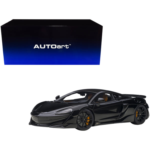 Mclaren 600LT Onyx Black and Carbon 1/18 Model Car by Autoart