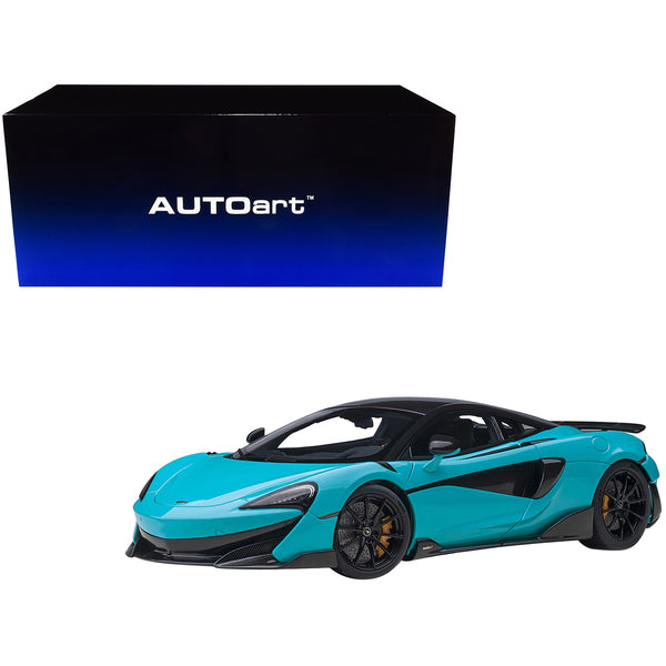 Mclaren 600LT Fistral Blue and Carbon 1/18 Model Car by Autoart