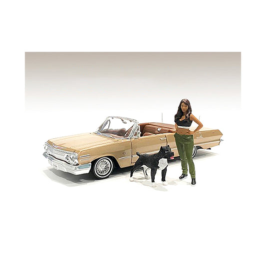 "Lowriderz" Figurine IV and a Dog for 1/18 Scale Models by American Diorama