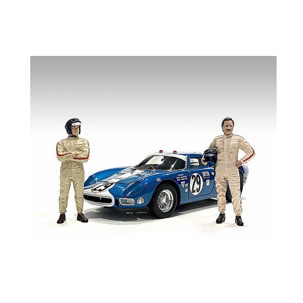 "Racing Legends" 60's Figures A and B Set of 2 for 1/18 Scale Models by American Diorama