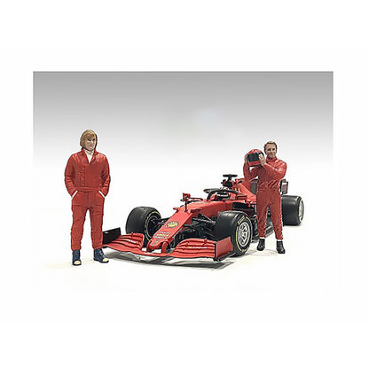 "Racing Legends" 70's Figures A and B Set of 2 for 1/18 Scale Models by American Diorama