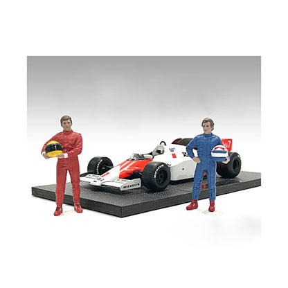 "Racing Legends" 80's Figures A and B Set of 2 for 1/18 Scale Models by American Diorama