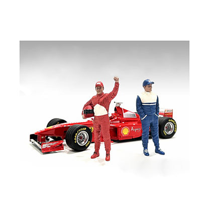 "Racing Legends" 90's Figures A and B Set of 2 for 1/18 Scale Models by American Diorama