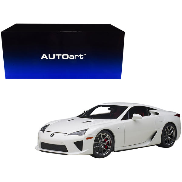 Lexus LFA Whitest White with Red and Black Interior 1/18 Model Car by Autoart