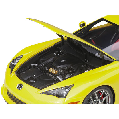 Lexus LFA Pearl Yellow with Red and Black Interior 1/18 Model Car by Autoart